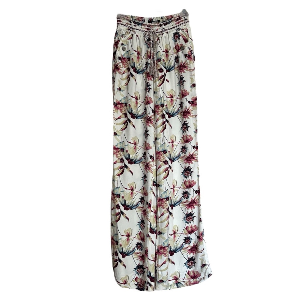 Rewash Rayon High Waist Wide Leg Tropical Print Pants NEW